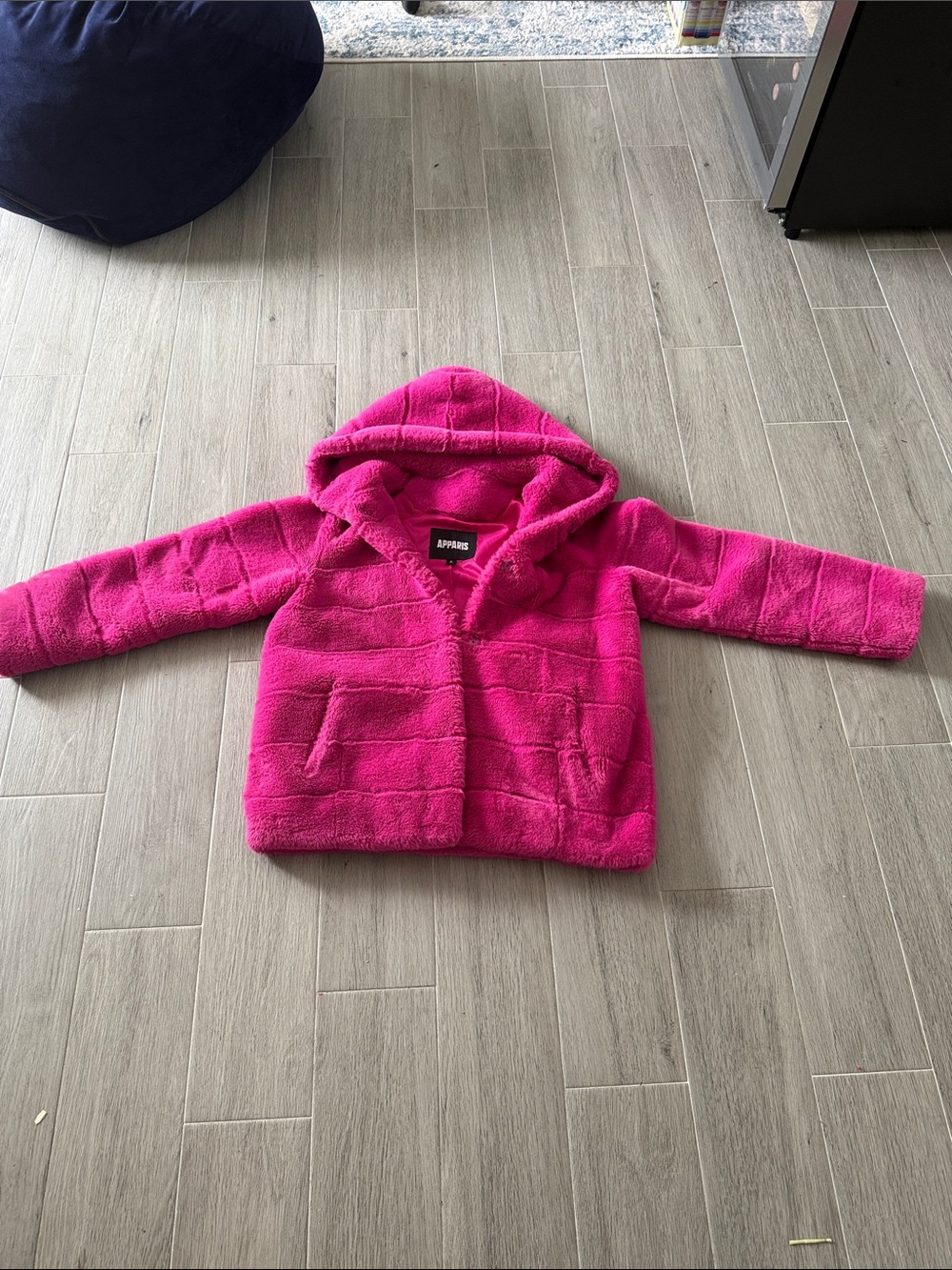 Apparis Hot Pink Faux Fur Hooded Jacket